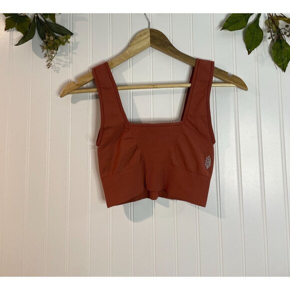 Free People FP Movement Sports Bra Wide Strap Crop Top Size XS/S Brown - Picture 15 of 15